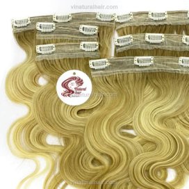 Body Wavy Highlight Blonde Clip-In Hair Extensions