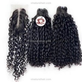 Best hair bundles human hair for wholesale - Vietnamese pixie curly human hair bundles